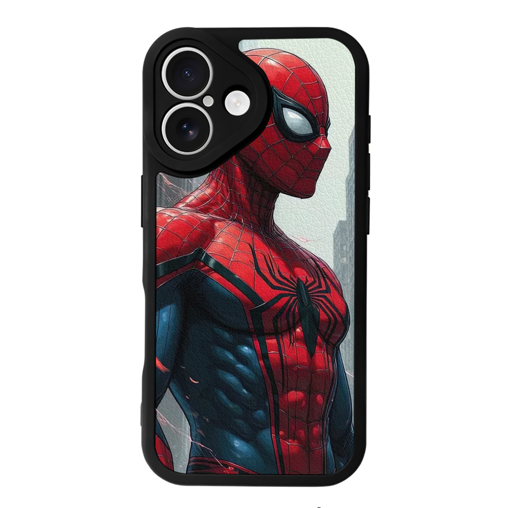 Spider Man スパイダーマン 【iPhone 16シリーズ対応】シリコンスマホケース（レザー調） 材質：シリコン